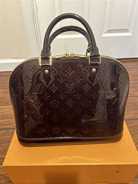 louis vuitton alma vernis amarante|authentic louis vuitton alma pm.